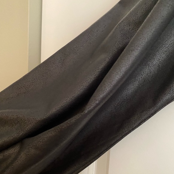 Halogen Faux Leather Tie Waist Top - Picture 4 of 6